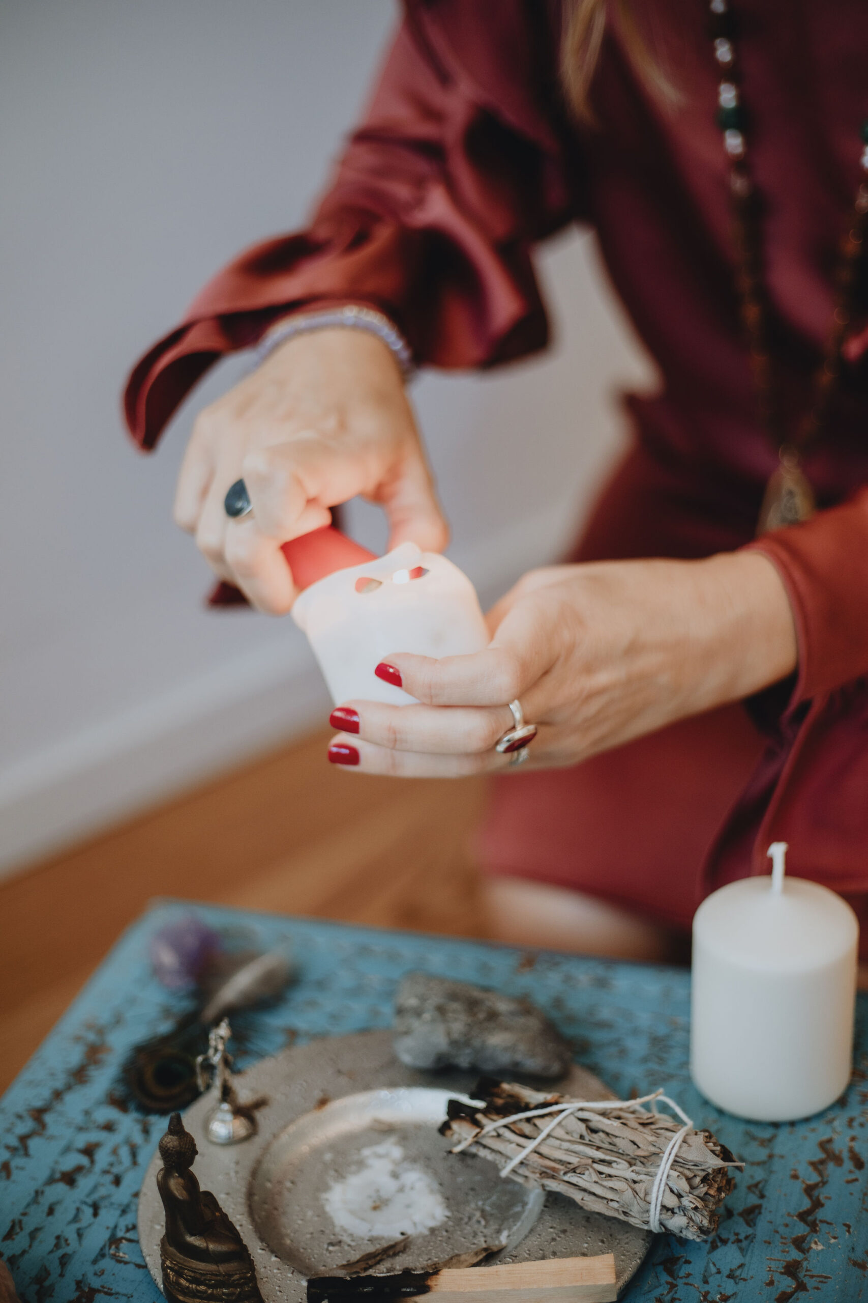 Paola in un momento di connessione